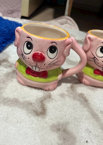 Beden pembe Renk Renkli Pembe Karakter Kupa Seti