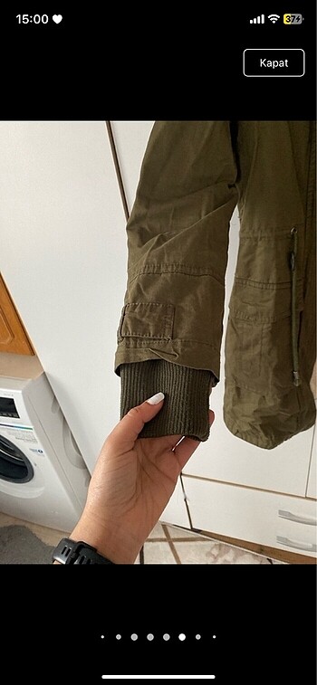 m Beden haki Renk Sağlam içi tüylü kaban