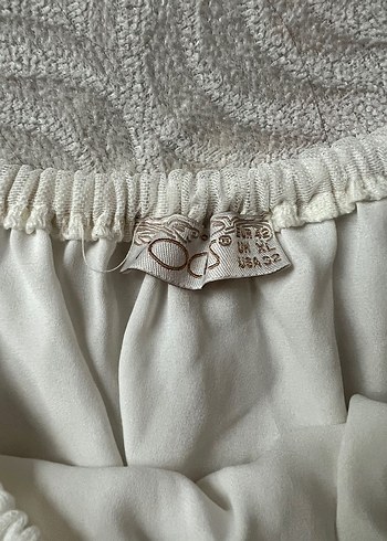 Diğer Dantel Detaylı Beyaz Straplez Bluz