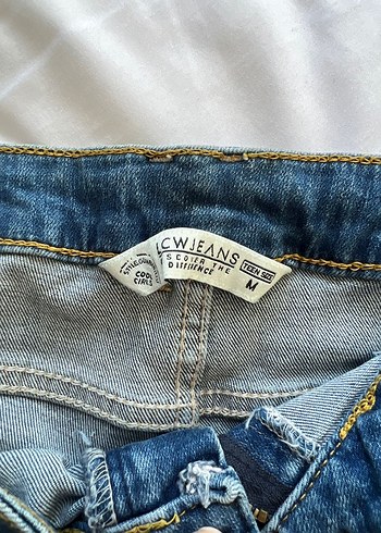 m Beden Kadın Mavi Mini Denim Şort