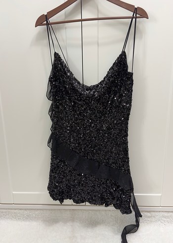 Zara Pullu Fırfırlı Elbise - Görsel 7