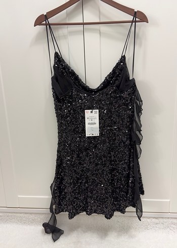 Zara Pullu Fırfırlı Elbise - Görsel 8