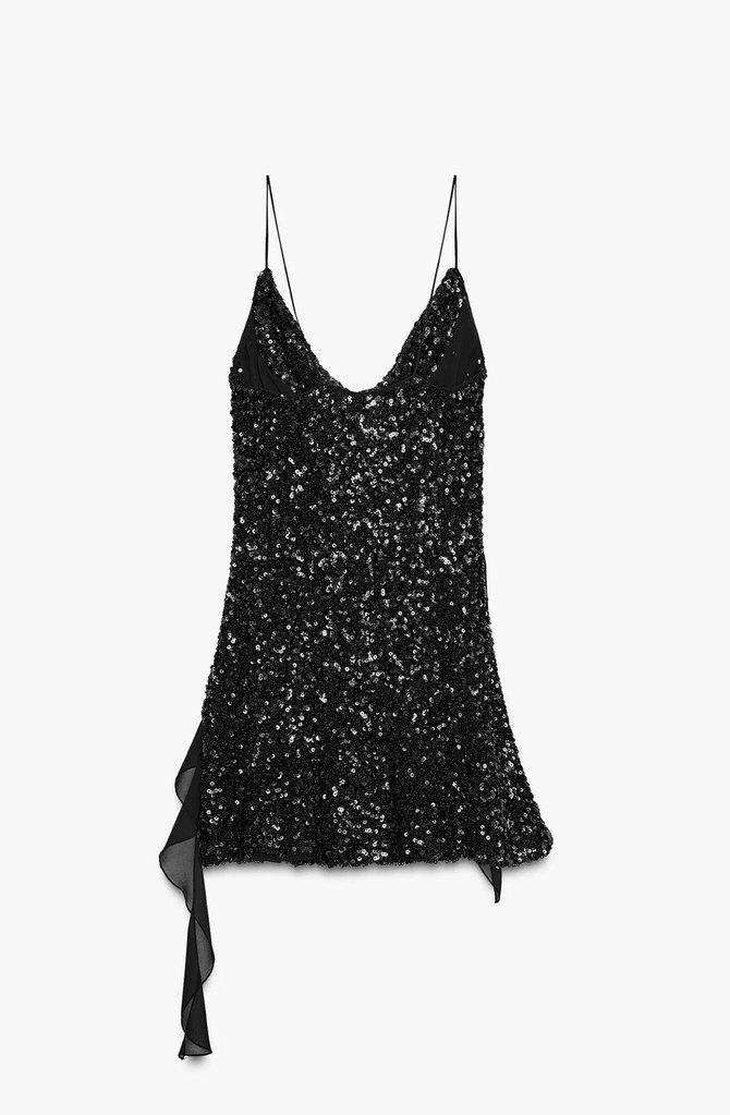 Zara Pullu Fırfırlı Elbise - Görsel 5