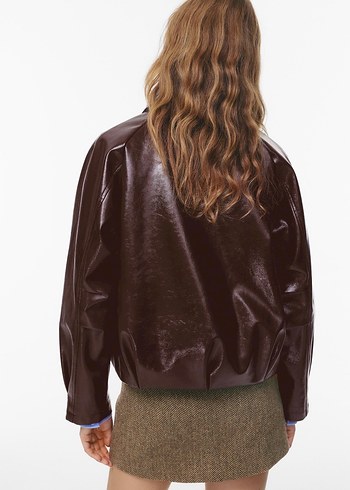 Pull and Bear Rugan Bomber Ceket - Görsel 2