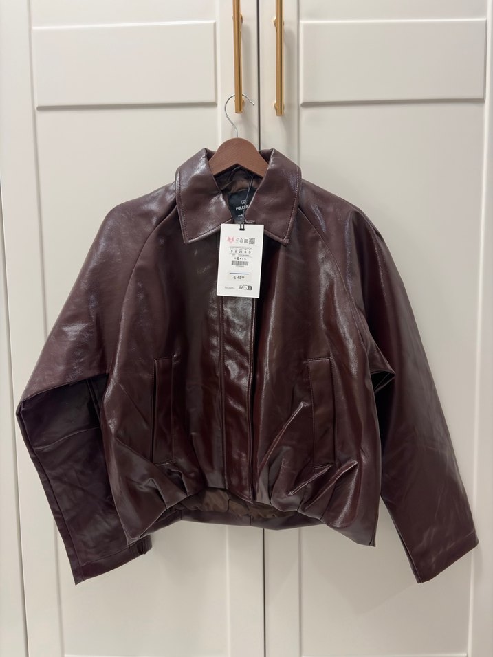Pull and Bear Rugan Bomber Ceket - Görsel 4