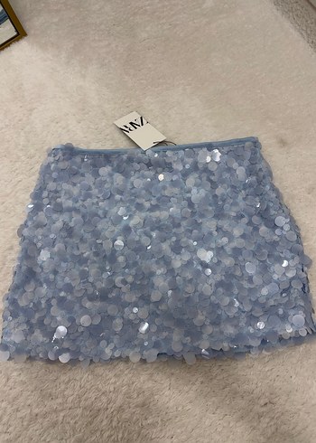 Zara Payetli Mini Etek - Görsel 7