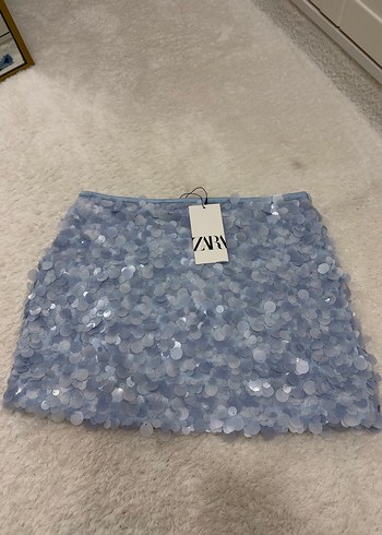 Zara Payetli Mini Etek - Görsel 8