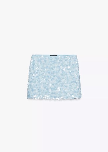 Zara Payetli Mini Etek - Görsel 4