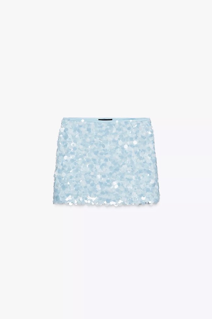 Zara Payetli Mini Etek - Görsel 4