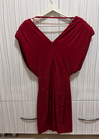 Zara Vatkalı Kısa Taşlı Elbise - Görsel 6