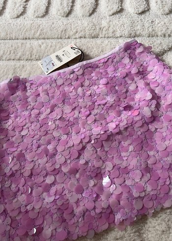 Zara Payetli Mini Etek - Görsel 7