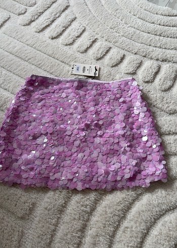 Zara Payetli Mini Etek - Görsel 6