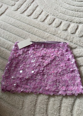 Zara Payetli Mini Etek - Görsel 8