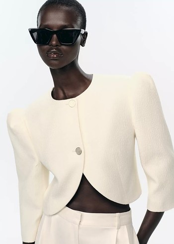 Zara Crop Blazer Ceket - Görsel 2