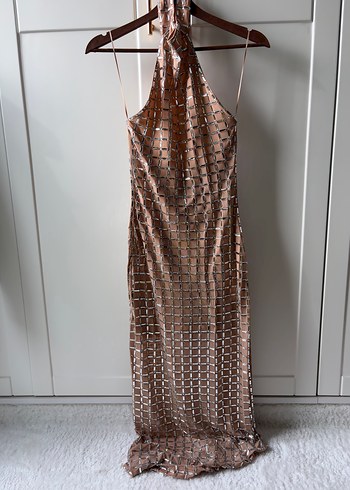 Zara Parlak Midi Elbise - Görsel 6