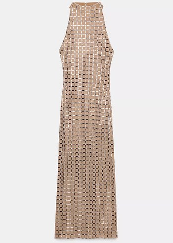 Zara Parlak Midi Elbise - Görsel 3