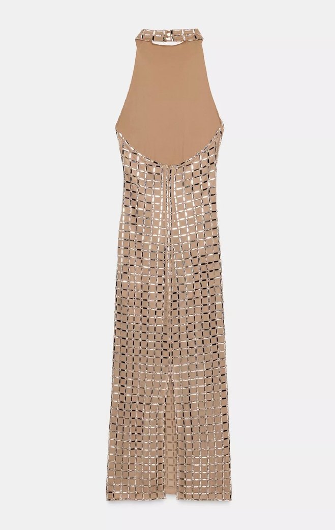 Zara Parlak Midi Elbise - Görsel 4