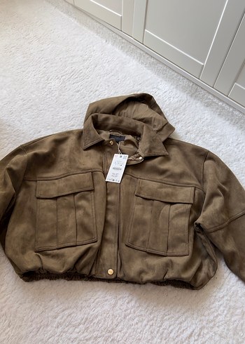 Kadın Süet Bomber  Ceket - Görsel 6