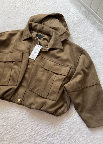 Kadın Süet Bomber  Ceket - Görsel 7