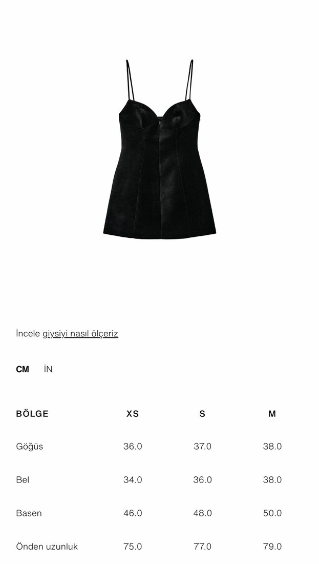 Zara Siyah Kadife Mini Elbise - Görsel 5