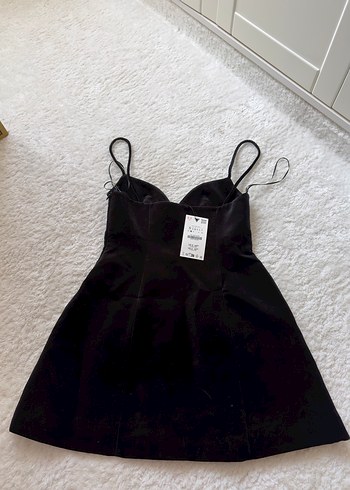 Zara Kadife Mini Elbise - Görsel 7
