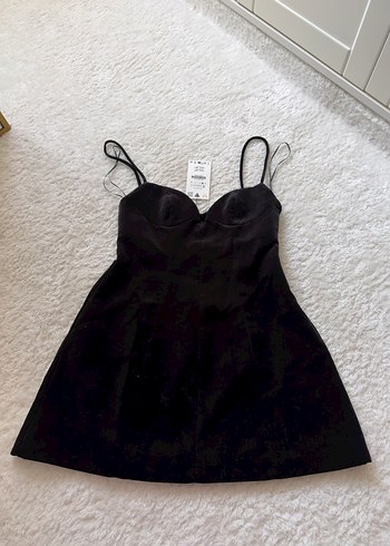 Zara Kadife Mini Elbise - Görsel 6