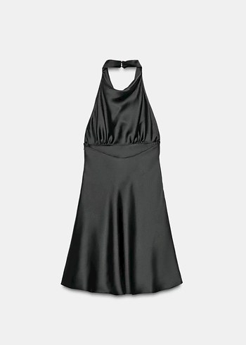 Zara Saten Mini Elbise - Görsel 2