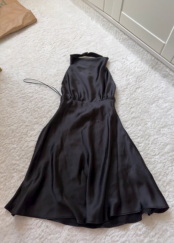 Zara Saten Mini Elbise - Görsel 4