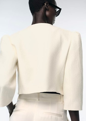 Zara Crop Blazer Ceket - Görsel 4