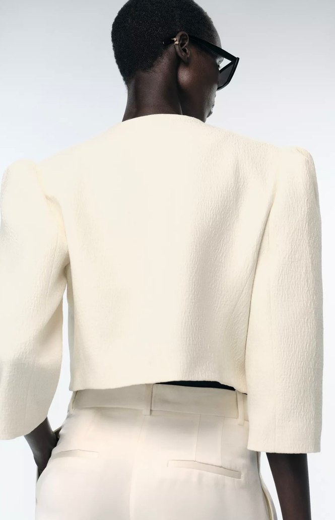Zara Crop Blazer Ceket - Görsel 4