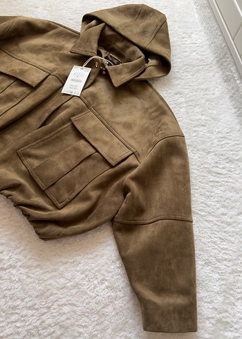 Kadın Haki Süet Bomber Ceket - Görsel 8