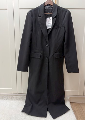 Pull and Bear Bele Oturan Kaban - Görsel 5