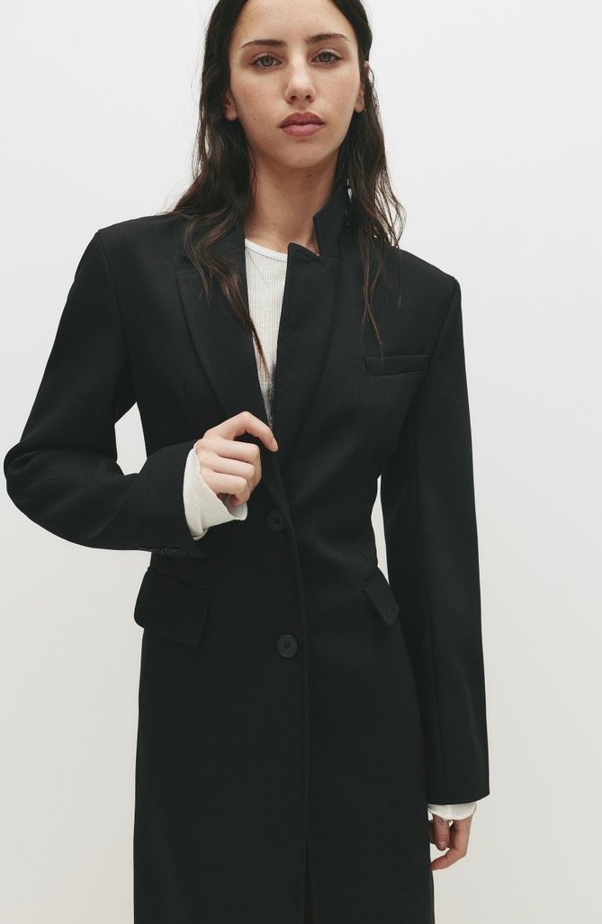 Pull and Bear Bele Oturan Kaban - Görsel 2