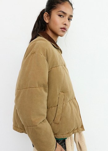 Pull and Bear Fitilli Şişme Mont - Görsel 4