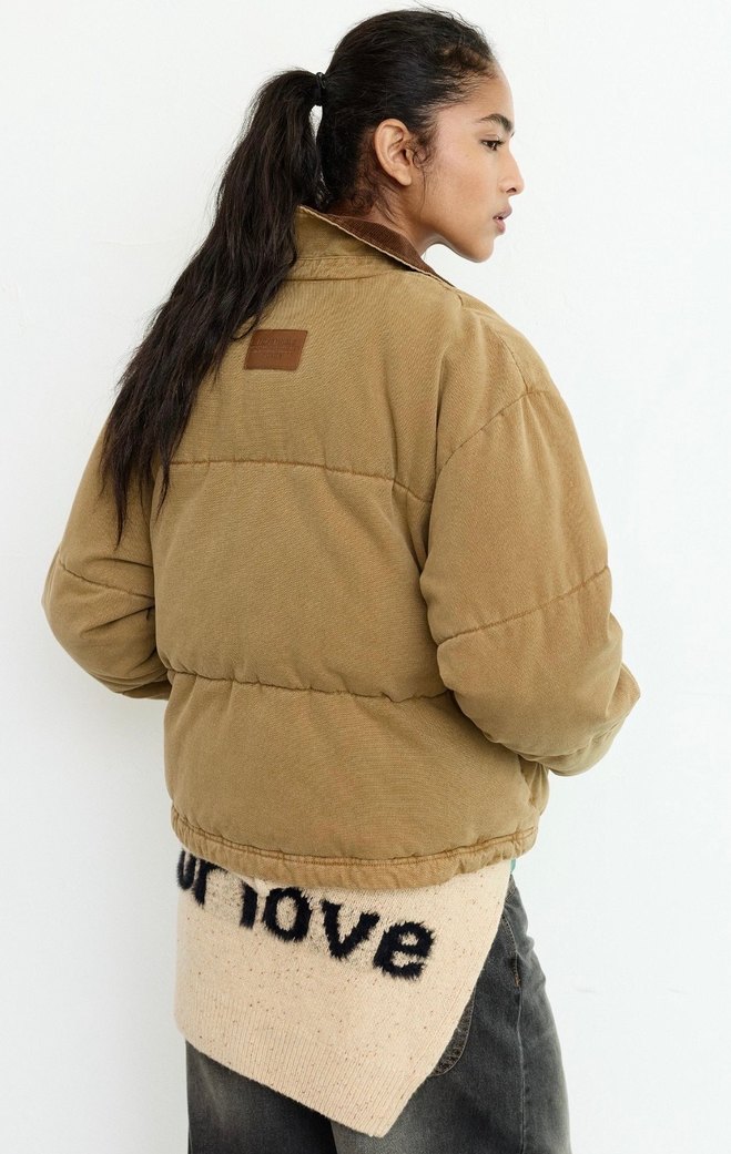 Pull and Bear Fitilli Şişme Mont - Görsel 3