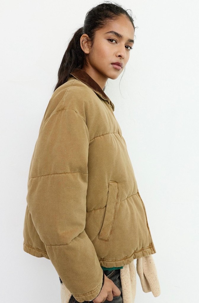 Pull and Bear Fitilli Şişme Mont - Görsel 4