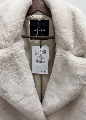 Beyaz Midi Boy Kürk Detaylı Kaban - Görsel 5