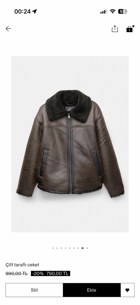 Kahverengi Kürklü Deri Kadın Ceket - Görsel 3