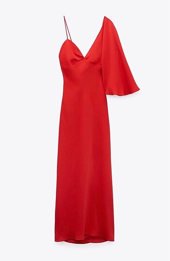 xs Beden Zara Asimetrik Midi Elbise