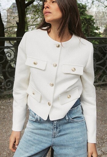 s Beden Zara Dore Düğmeli Blazer Ceket