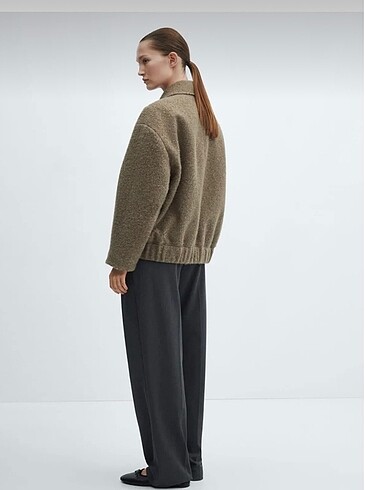 s Beden kahverengi Renk Mango Oversize Bomber Ceket