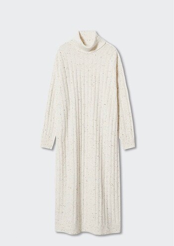 xs Beden beyaz Renk Mango Oversize Triko Elbise