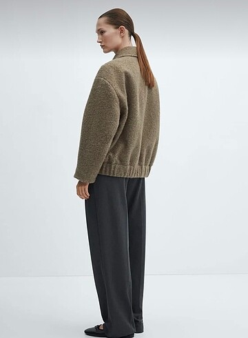 l Beden kahverengi Renk Mango Oversize Bomber Ceket
