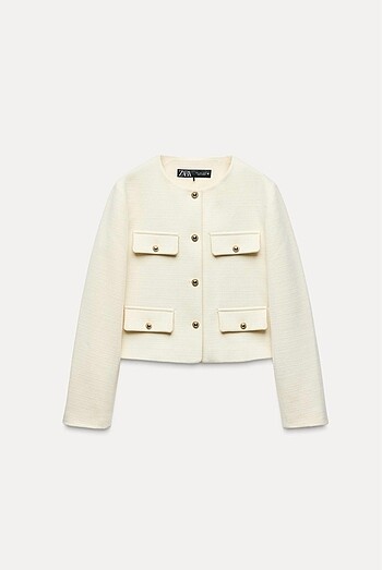 m Beden Zara Kapak Cepli Crop Blazer Ceket