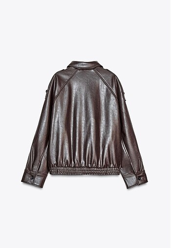 Zara Zara Suni Deri Bomber Ceket