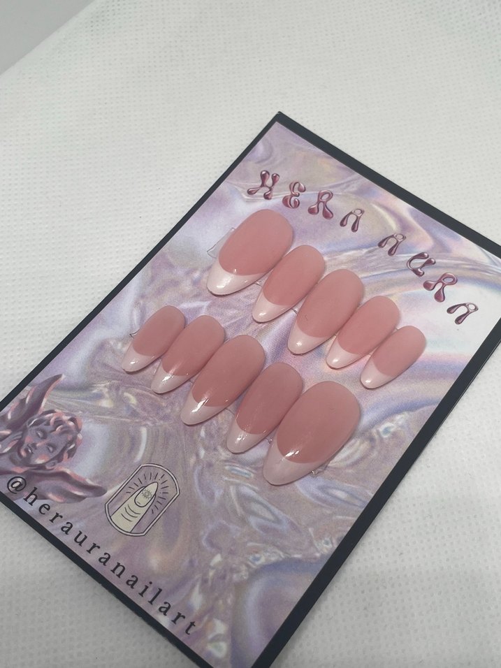 Bej Pastel Fransız Tırnak Seti - Görsel 2