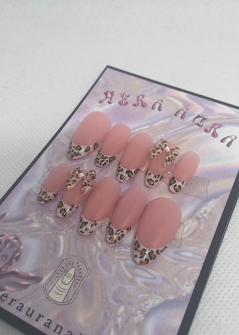 Leopar Desenli jel takma tırnak - Görsel 2