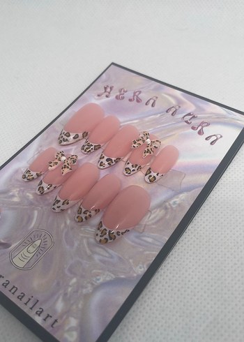 Leopar Desenli jel takma tırnak - Görsel 3