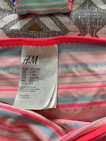 8 Yaş Beden H&M marka 8 yaş iki adet bikini altı