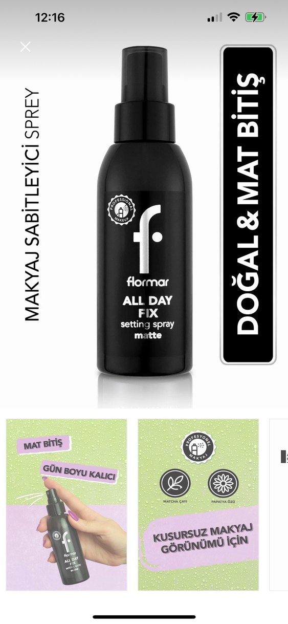 Flormar All Day Fix Matte Sabitleyici Sprey - Görsel 4